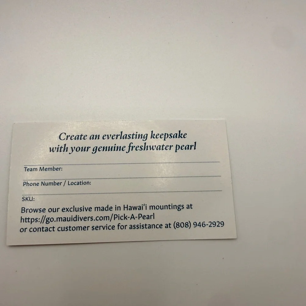 🤍 Maui divers jewelry Pick a Pearl beautiful, white, pearl and blue satin pouch - Picture 3 of 6